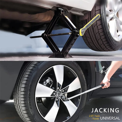 Portable Car Jack Scissor Jack Labor Saving Hand Cranked For Tire Replacement Vehicle Repair Car SUV Van Repair Tool Accessories