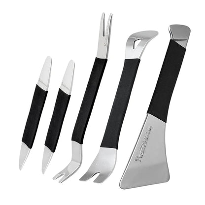 Hamei Professional Polished & Thickened Auto Trim Tool Set Heavy Duty Pry Bar Kit