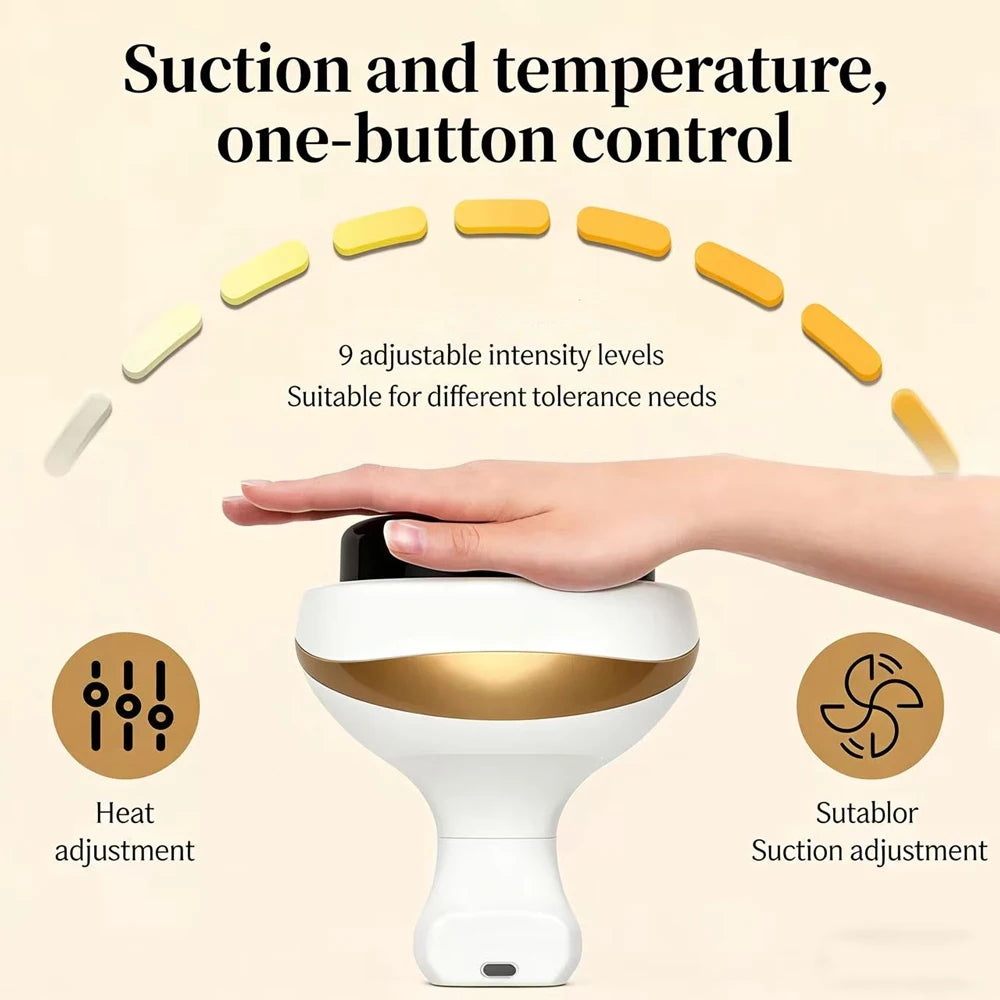 Home Electric Scraping And Cupping Massager With Suction Cups, Heated Suction, And Anti-Cellulite Massager