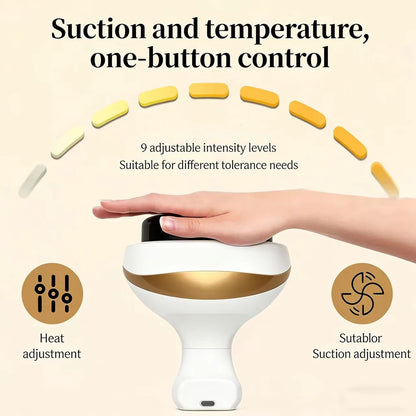 Home Electric Scraping And Cupping Massager With Suction Cups, Heated Suction, And Anti-Cellulite Massager