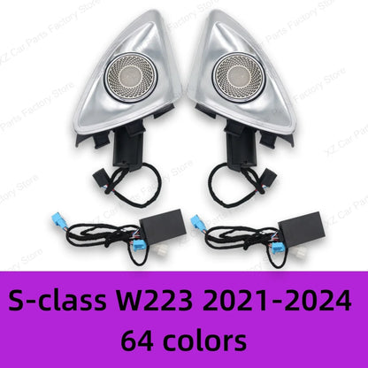 For Mercedes-benz 4d Rotating Tweeter C Glc E S-class W213 W205 W222 W223 X253 Rgb Led Luminous Car Speaker Horn Refit