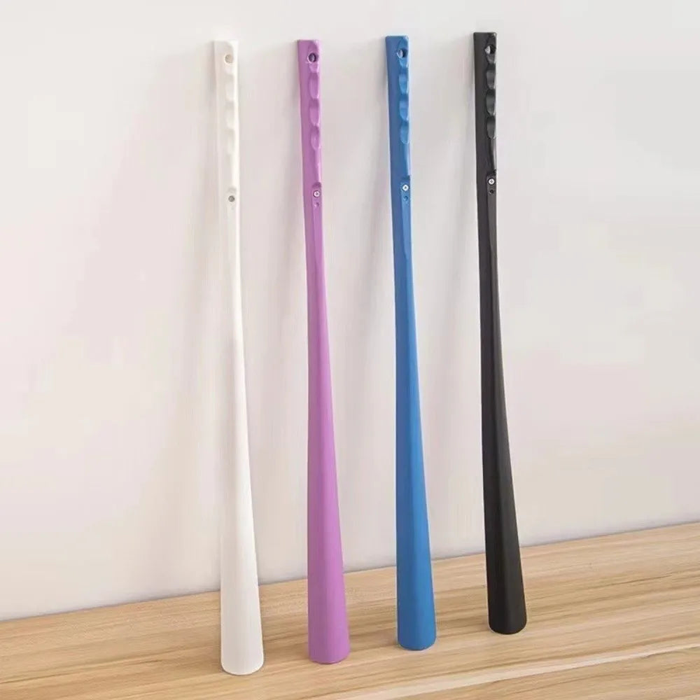 Household Long Handle Shoe Horn Magnetic Extended Length Shoe Puller No Bending Knee Plasti Shoe Wearing Artifact Household Tool
