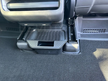 Rear Center Console Organizer for Tesla Model Y Juniper 2025 2026 Trash Can 2nd Row Under Floor Storage Box Bin Mat Accessories
