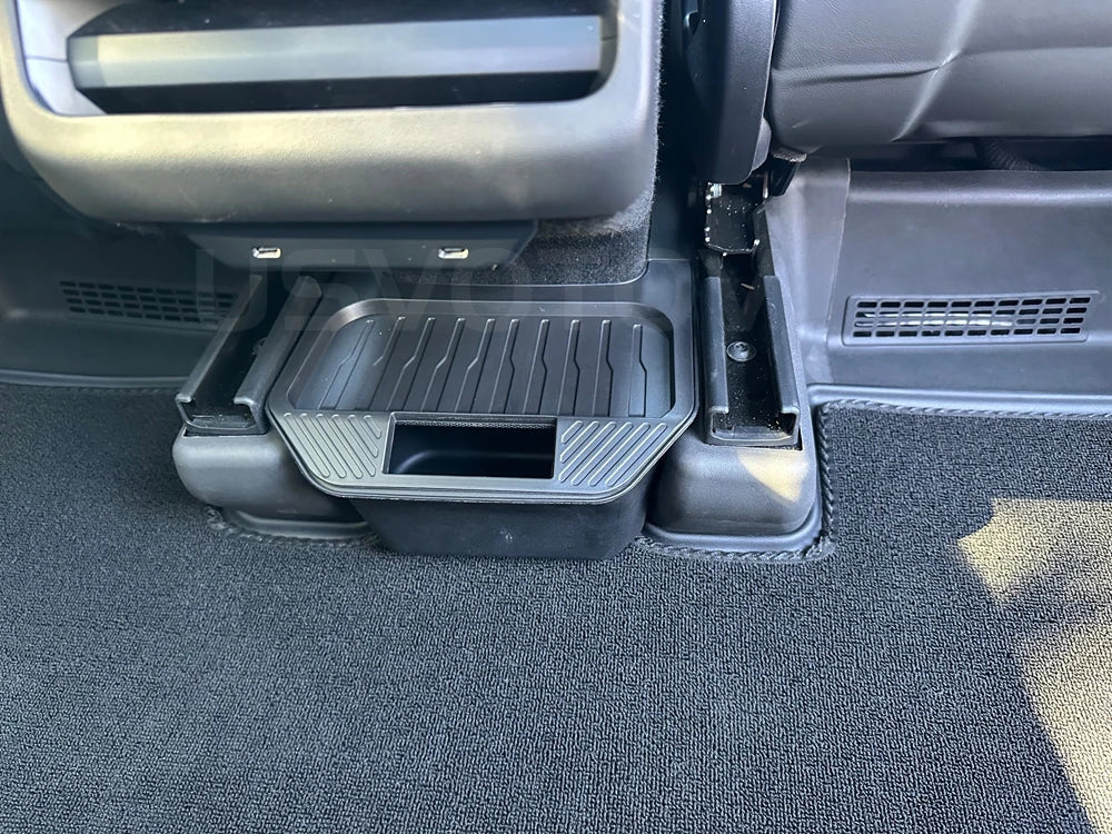 2025 2026 for Tesla Model Y Juniper Trash Can Rear Center Console Organizer Backseat Storage Box with Lid Floor Pads Accessories