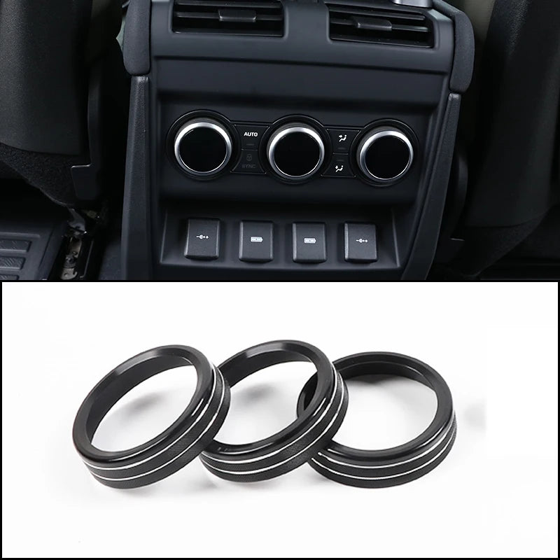 cheya Car central control air conditioner volume knob decorative cover For Land Rover Defender 110 2020+ Aluminum accessories