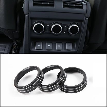 cheya Car central control air conditioner volume knob decorative cover For Land Rover Defender 110 2020+ Aluminum accessories