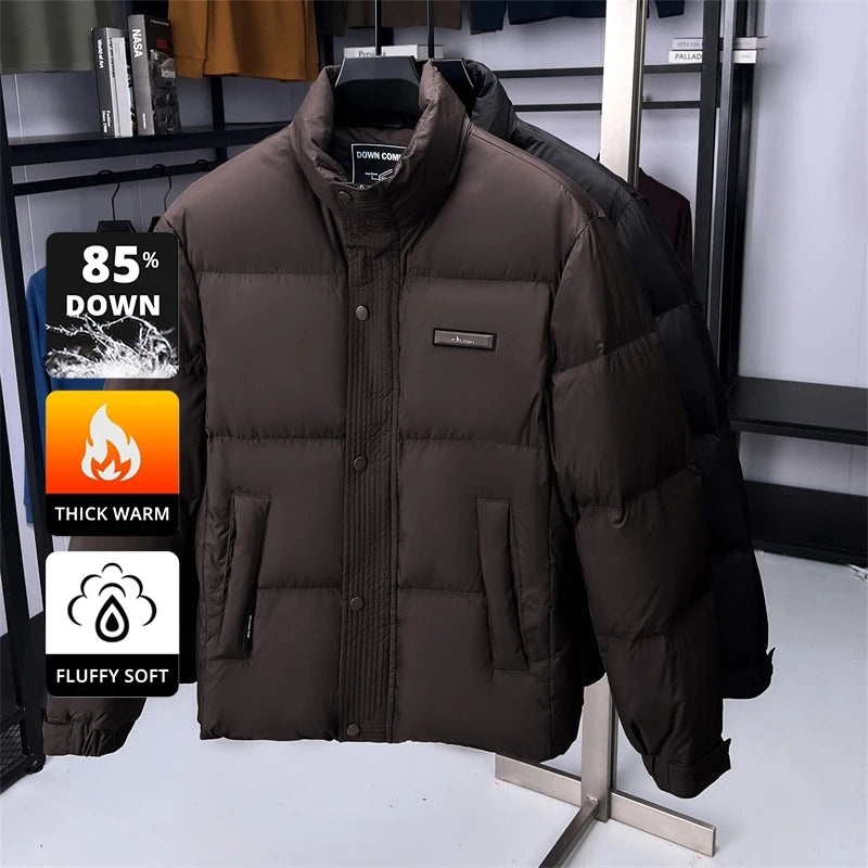 High End Winter New Brand Casual Fashion Warm 85% Duck Down Filled Mens Jacket Designer Feather Windbreaker Puffer Coats