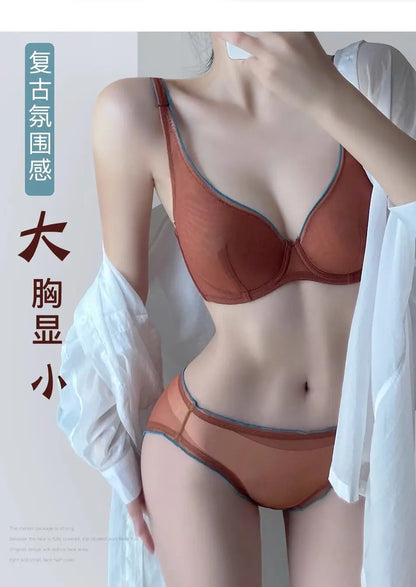 Women Summer Lingerie Set Push Up Bra Comfort Lift Seamless Push Up Bra for Women Full Cup No Underwire Ultra Thin Bra S-2XL Hot