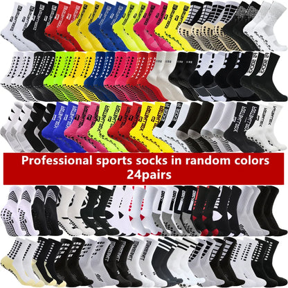 6/12/18/24/26/30pairs Non Slip Sport Socks For Men Women Football Soccer Basketball Sports Gear