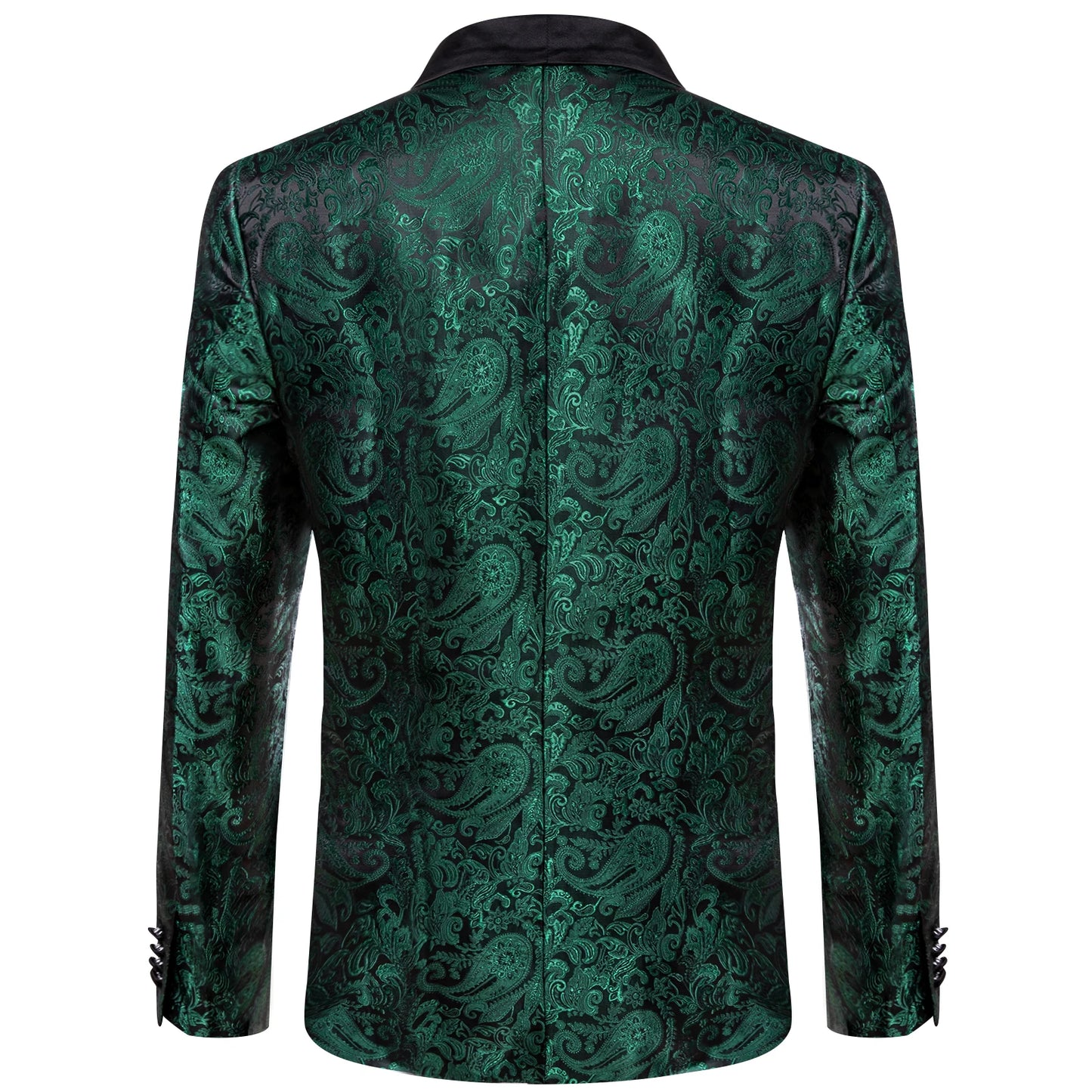 Men's Suits Blazer Green Red Silver Color Paisley Luxury Wedding Prom Business Banquet Suit Coat Men Clothing Jacket