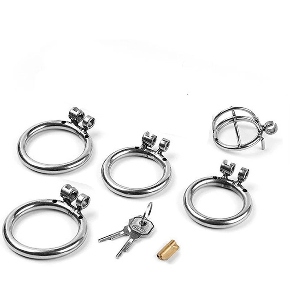 Small Penis Lock Male Steel Cock Cage Chastity Device Penis Ring Erotic Metal Bondage Husband Loyalty Sex Toys For Men