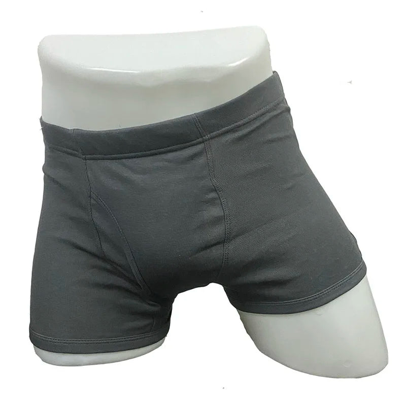 3-Pack Men’s Incontinence Underwear,Reusable & Washable Boxer Briefs, Regular Absorbency, Leakproof, Comfortable & Breathable
