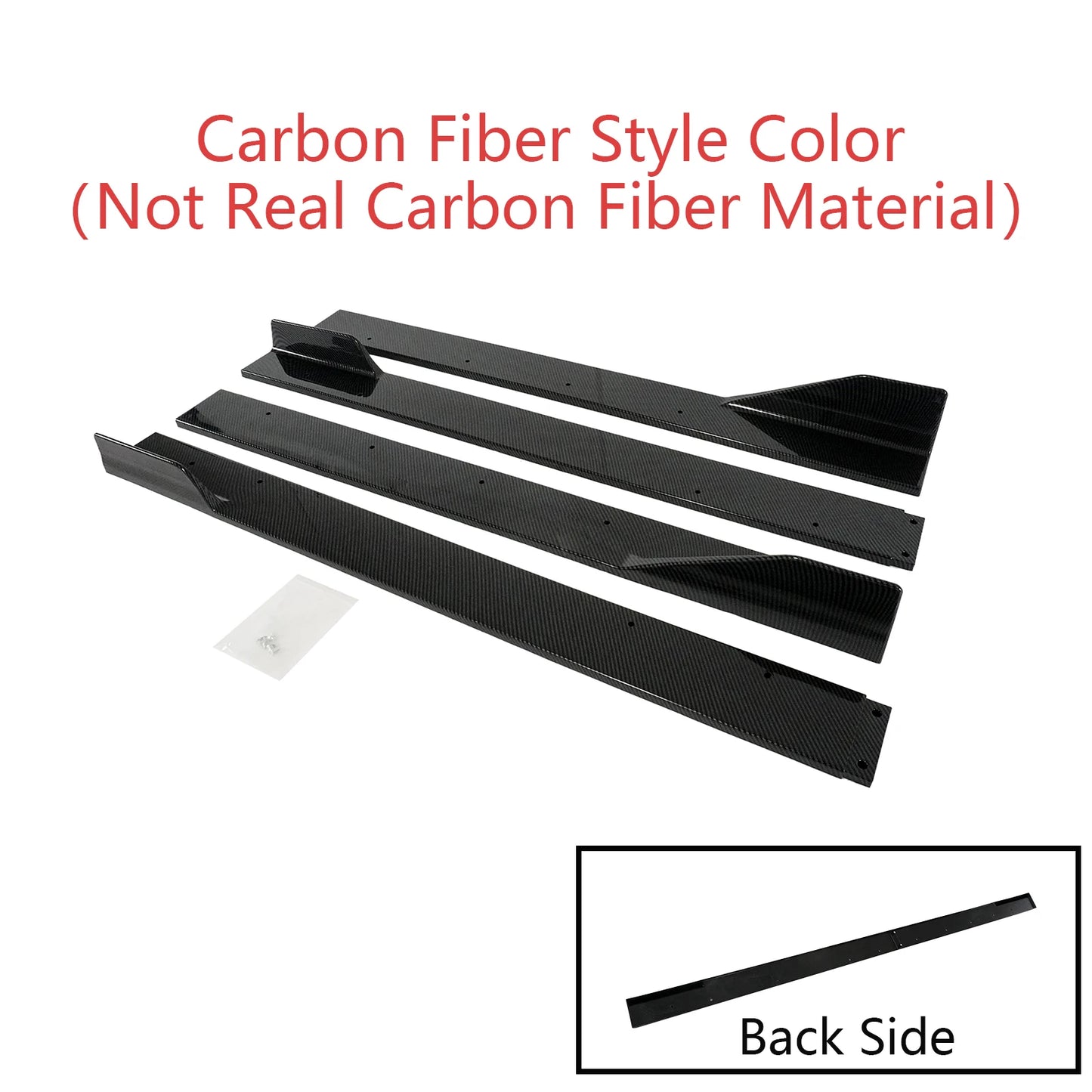 For Lexus Is300 Is350 Is500 2021-2025 A Pair of Car Side Skirt Extension Parts Accessories Matte Black Carbon Fiber Style