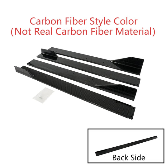 For Lexus Is300 Is350 Is500 2021-2025 A Pair of Car Side Skirt Extension Parts Accessories Matte Black Carbon Fiber Style