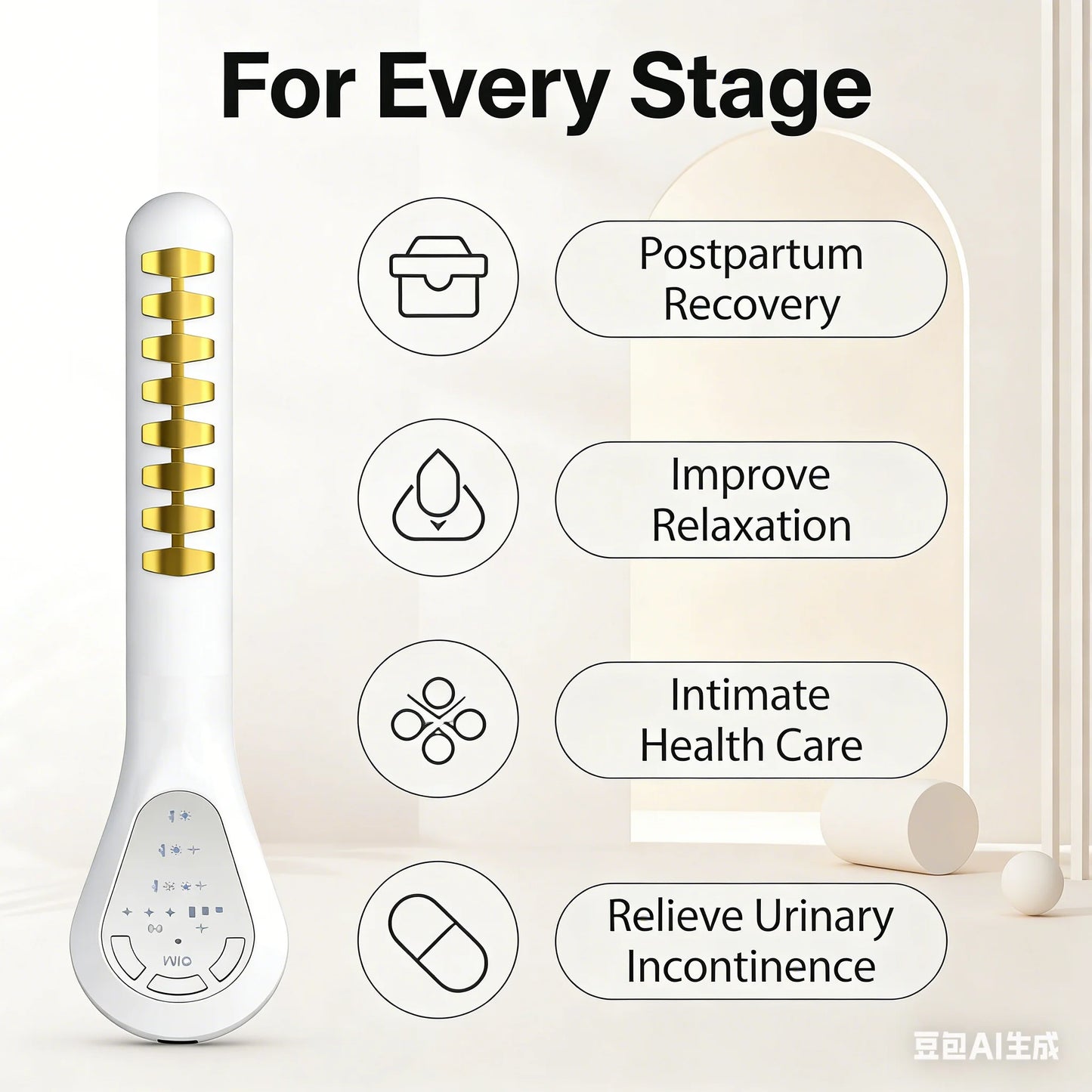 Pelvic Muscle Stimulator Vaginal Floor Device Trainer Exerciser Improve Incontinence Intimate Sensation Tighten