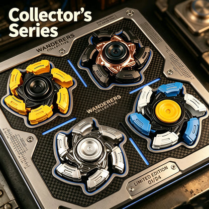 Ultra-Smooth Glowing Fidget Toy Spinner Stress Relief Focus Tool for Anxious Adults Kids with Cool Armor Opening EDC Toy