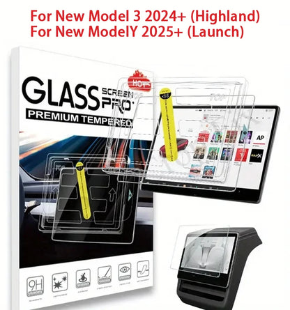 For Tesla Model 3 Y Highland 2025  HD Tempered Glass Screen With Dust-Free Film Touch Screen Protection Steel Glass Film