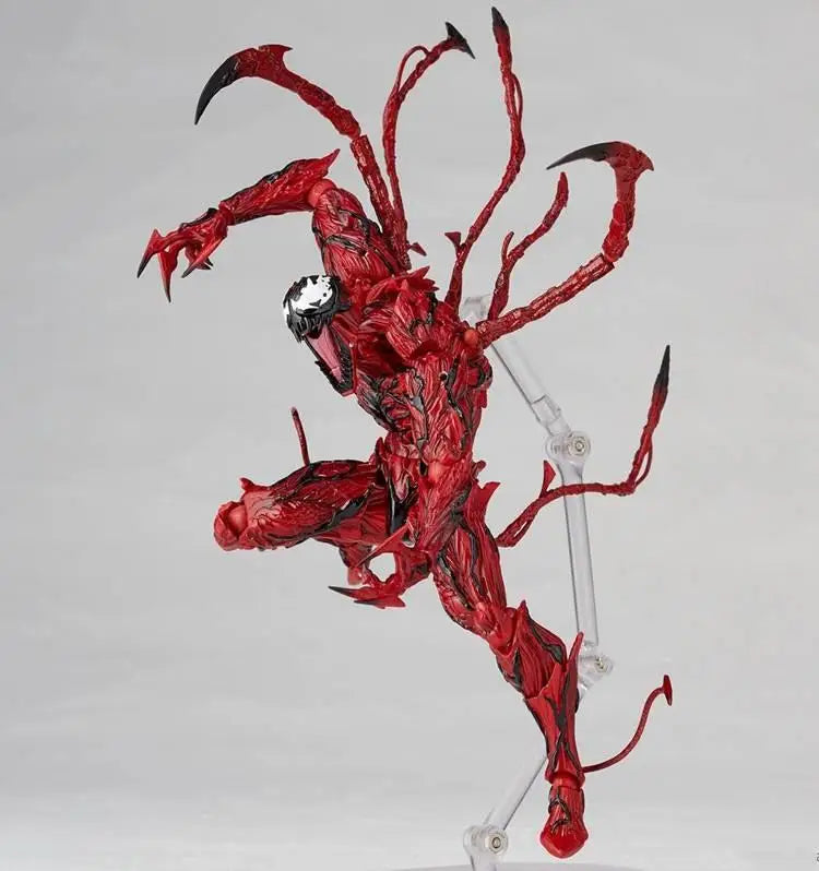AMAZING YAMAGUCHI Carnage Venom Spider Man Marvel legends Action Figure Joint Movable Change Face Statue Model kids for Toy Gift