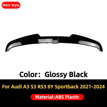 Sport Rear Boot Lip Spoiler Wing Tail Tuning Car Accessories Exterior Parts Trim For Audi A3 S3 RS3 8Y 5Door Sportback 2021-2024
