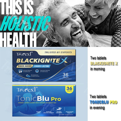 Male Morning Power+Evening Performance Set Supplements for Responsiveness Control, Potency Formula-Oyster Extract, Maca, Ginseng