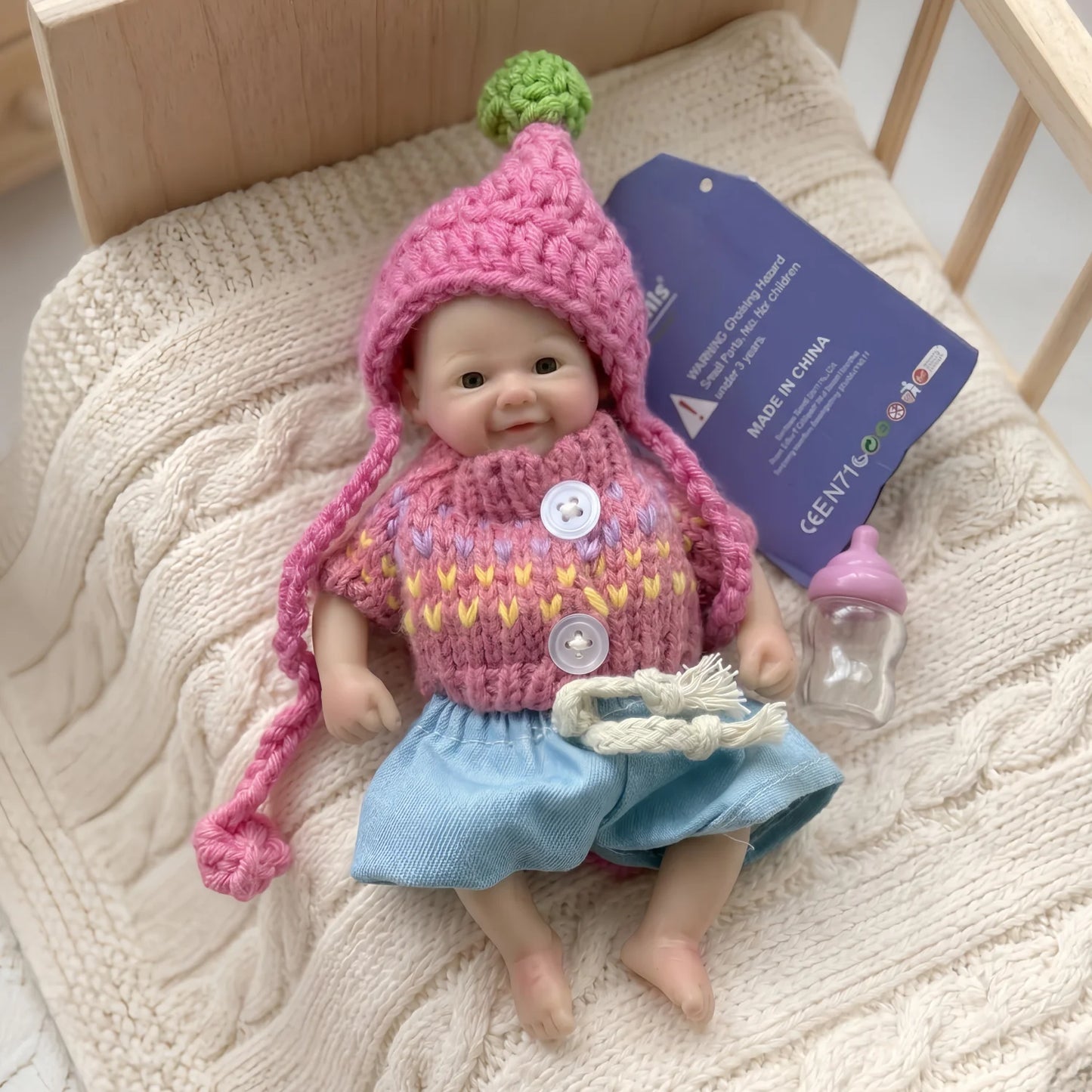 6 Inch Cuddly Mini Palm Silicone Bebe Reborn Girl & Boy Flexible Soft Touch Can Washable Lifelike Reborn Silicone Doll