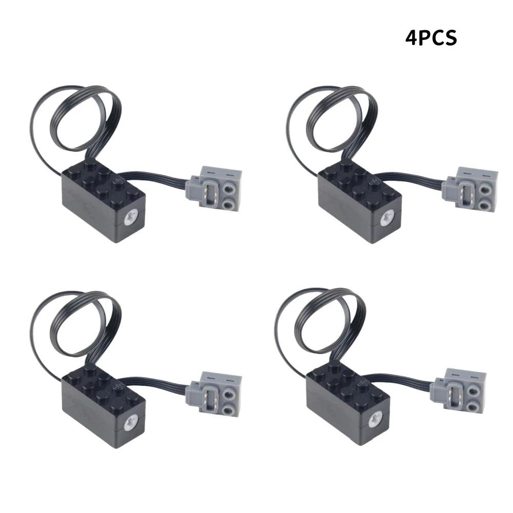 4/8pcs S Drive Motor MOC Technical Part Power Functions Compatible with Legoeds Motor Power Pack Modified Components Engine Toy