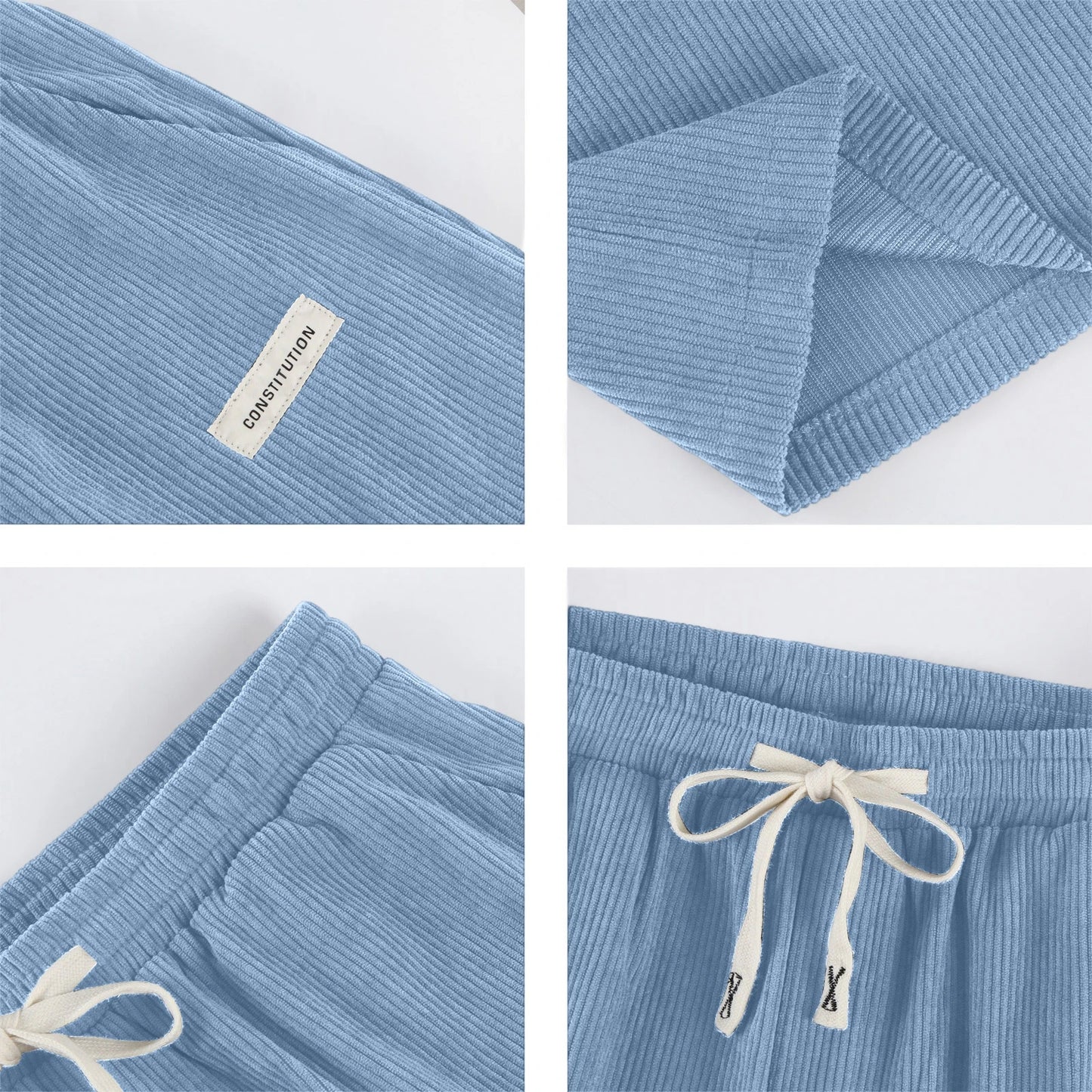 Men's Corduroy Casual Shorts Drawstring Elastic Waist Loose Fit Five-Point Shorts With Pockets Labelled Men's Bottoms Sporty