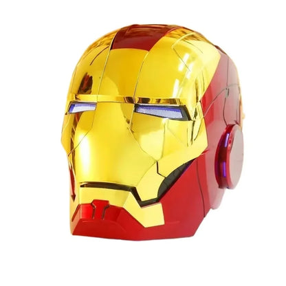 【IN STOCK】Iron Man 1/1 Cosplay Helmet MK5 Gold/Black/Silvery Electric Voice Control Helmet Led Eyes Metal Mask Model Toys Gift