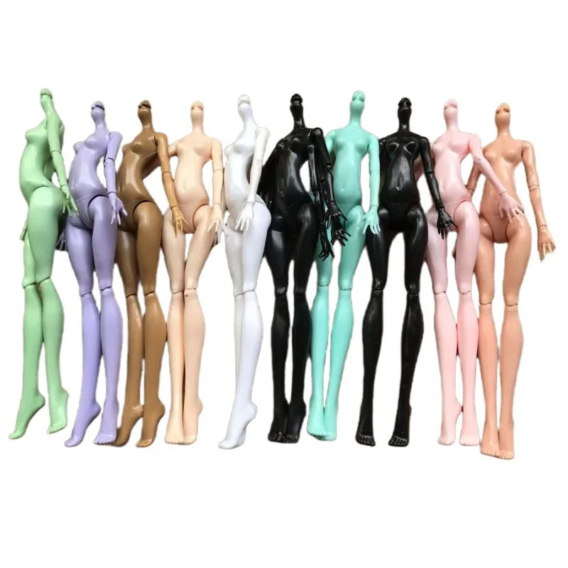 23cm Multi-Joints Movable Doll Figure Body Toy White Green Brown Blue Black Monster Doll Body to Fit Many Heads for Kids