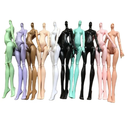 23cm Multi-Joints Movable Doll Figure Body Toy White Green Brown Blue Black Monster Doll Body to Fit Many Heads for Kids