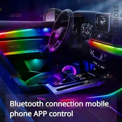 22in1 RGB Car Interior Acrylic Car Ambient Lights RGB Hidden Acrylic Strip Decoration Atmosphere Accessories For Peugeot 2008
