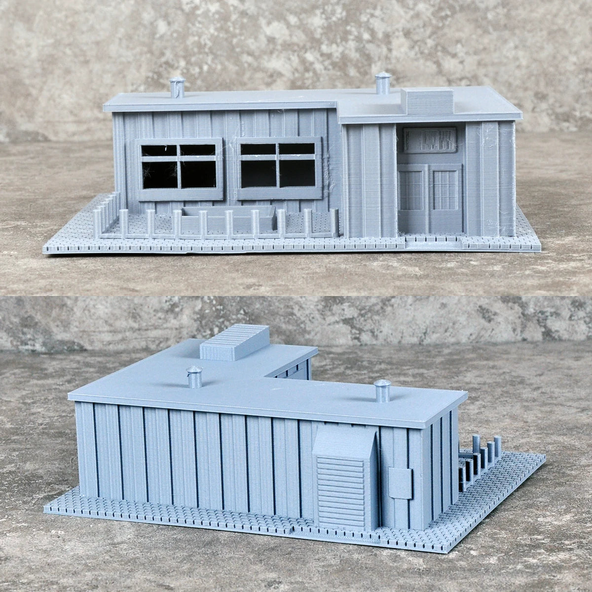 Assembly Architectural Miniature Bungalow Garage Villa Office Building Railway Railroad Diorama Scale Model Kit 1/64/72/87/150ho