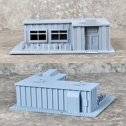 Assembly Architectural Miniature Bungalow Garage Villa Office Building Railway Railroad Diorama Scale Model Kit 1/64/72/87/150ho