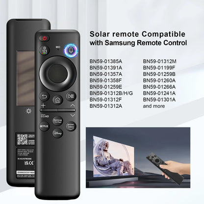 BN59-01432A TM2360E Rechargeable Voice Remote for Samsung Smart TVs, Replacement for All 2021–2025 Samsung TV Remote with Sloar