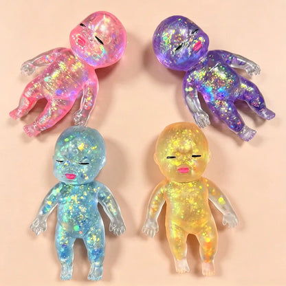 Top Seller Glitter Baby Squishy Toy Slow Rebound Fidget Toy Stress Relief Soft Squeeze Toy Creative Gift for Kids Adults