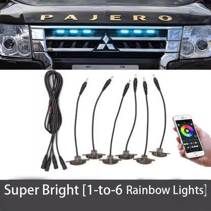 4Pcs 6Pcs Front Grille LED Lights For Mitsubishi Pajero Montero Sport  Outlander Amber DRL Daytime Running Warning Lamps