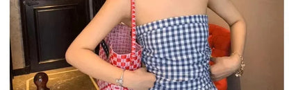 Thai Vacation Style Off-Shoulder Wrap Dress Women's Summer Design Sensation Waist-Cinching Tube Top Long Dress