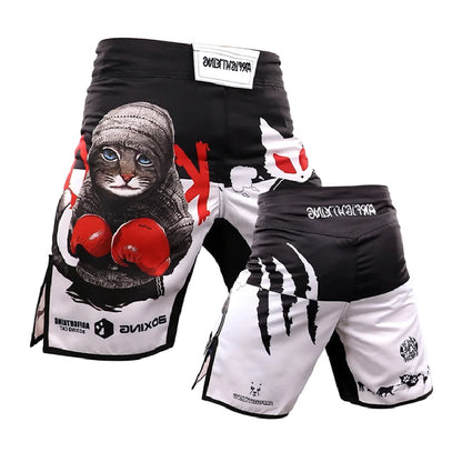 Fighter Jujitsu Sports 5-point Length Shorts Gym Jujitsu Taekwondo Thai Boxing Shorts Fighter Dress MMA Boxing Pants Size XXS-XL
