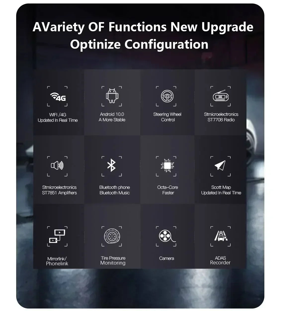CHSTEK Android 13 Car Radio For Hyundai Santa Fe 2007 2008-2012 Head Unit Carplay Bluetooth WIFI 4G GPS Multimedia Vedio Player