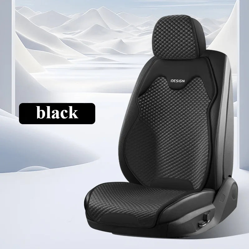 Universal Ice Silk Car Seat Cushion Breathable Seat Cover Sweat Absorption Cool Cushion Universal Split Single Sitting Rear Set