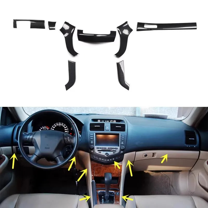 For Honda Accord CL9 2004 2005 2006 2007 US Version Plastic Decoration Accessories Interior Trims Stickers