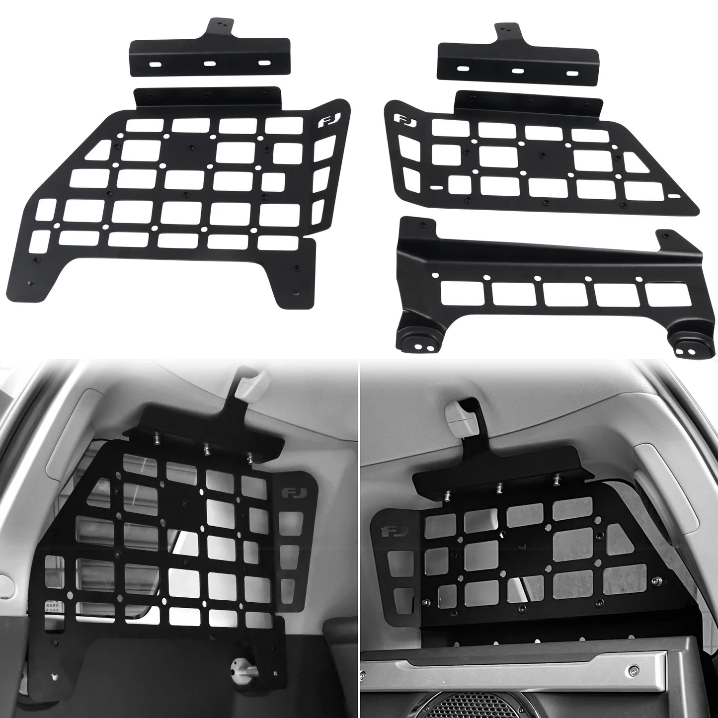 CGZ Molle Panels for Toyota FJ Cruiser 2007-2023 Rear Boot Trunk Shelf Cargo Storage Debris Racks Organizers