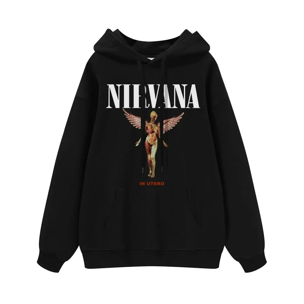 Classic Rock Band Nirvana Kurt Cobain Graphic Print Hoodie Men Women Loose Oversize Sweatshirt Streetwear Harajuku Wind Pullover