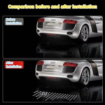 74*34mm License plate projection lamp LED decorative lights atmosphere lights For Audi A3 A4 A5 A6 A7 A8 S3 S4 S5 S6 S7 Q3 Q5 Q7