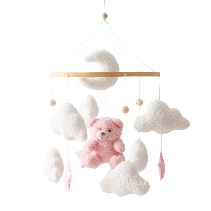 Baby Rattle Toy Wooden Mobile Bracket Fixed To The Wall 0-12 Months Holder Baby Crochet Bed Bell Hanging Toy Stand Baby Crib Toy