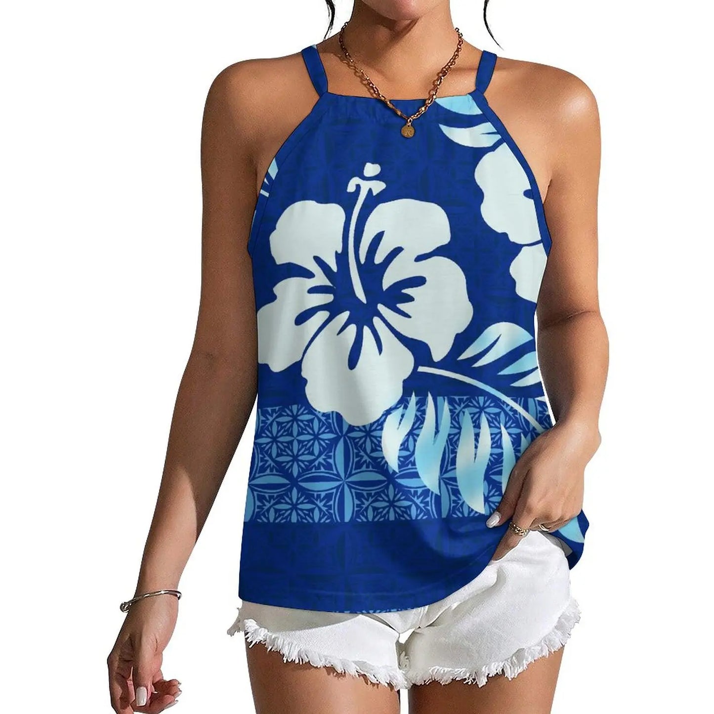 Polynesian Tribal Fashion Women New Design Retro Print Custom Sexy Sleeveless Strappy Vest New Not Pick People