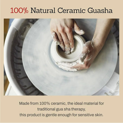 MEDITHERAPY Lift-me Guasha Board Ceramic Gua Sha Face Massage Tool Korean Facial Guasha Board Face Lift Muscle Relief Massager