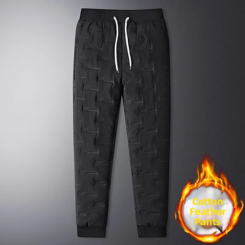Men's Winter Thickened Cotton Pants 2024 Outdoor Wear Sport down Cotton Loose Cold Proof Warm Super Thick Casual Trousers