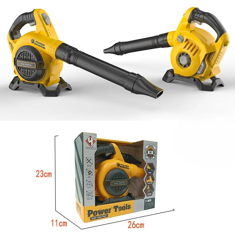 Pretend Play Tool Kids Electric Blower Toy Leaf Blower for Toddlers with Simulation Sound Birthday Gifts for Boys Girls