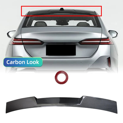 For BMW New 5 Series G60 i5 2024+ 520i 525i 528i 530i 535i MP M4 Style Carbon Glossy Black Rear Trunk Lid Car Roof Spoiler Wing